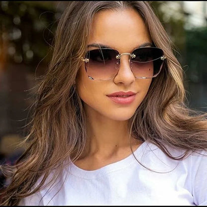 3-Pack Square Rimless Sunglasses | UV400 Summer Shades