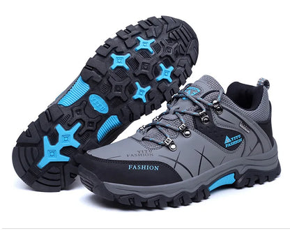 Botas de invierno y nieve impermeables de cuero dividido para hombre