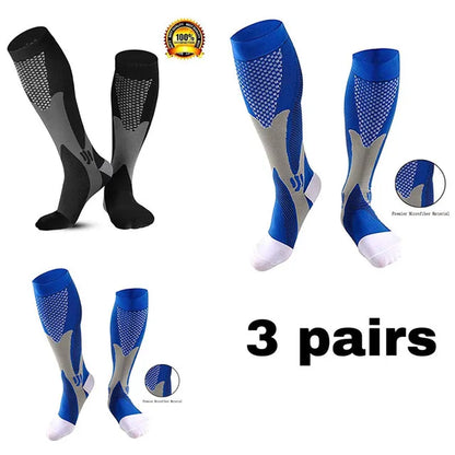 Chaussettes de compression pour hommes | Course à pied, cyclisme, randonnée et soins infirmiers | Soutien pour varices