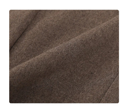 CHIC VEN Damenmantel aus Wollmischung, einfarbiger mittellanger Wollblazer, dicke, warme Damenbluse, Übermantel, Büro-Damenoberteil, Herbst/Winter