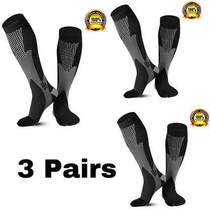 Chaussettes de compression pour hommes | Course à pied, cyclisme, randonnée et soins infirmiers | Soutien pour varices