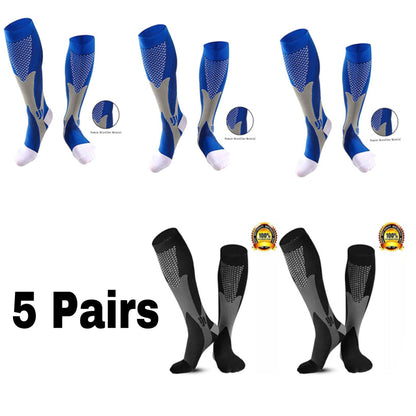 Chaussettes de compression pour hommes | Course à pied, cyclisme, randonnée et soins infirmiers | Soutien pour varices
