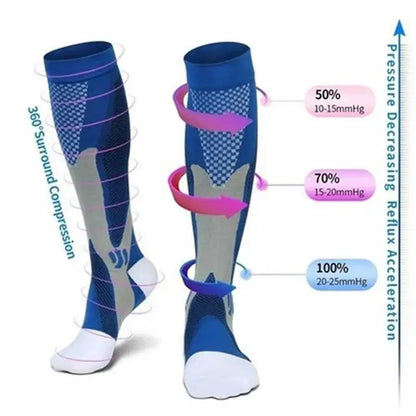 Chaussettes de compression pour hommes | Course à pied, cyclisme, randonnée et soins infirmiers | Soutien pour varices