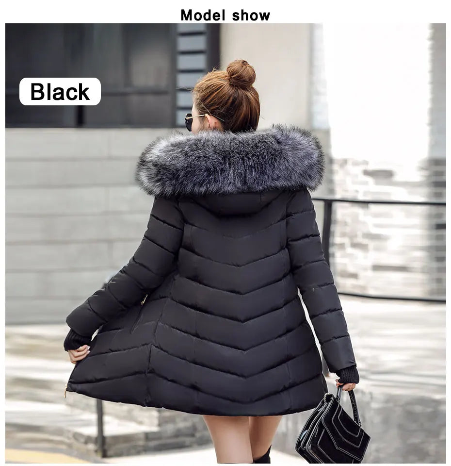 2026 New Arrival Fashion Slim Women Winter Jacket Cotton Padded Warm Thicken Ladies Coat Long Coats Parka Womens Jackets
