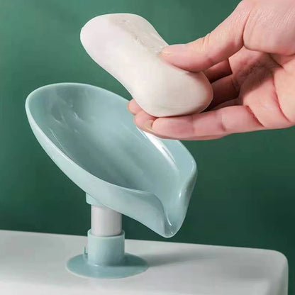 Portasapone autodrenante a forma di foglia