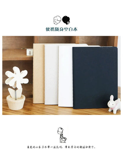 Blocco note e album da disegno vuoti in carta kraft – Quaderno diario retrò fai da te per ufficio e scuola