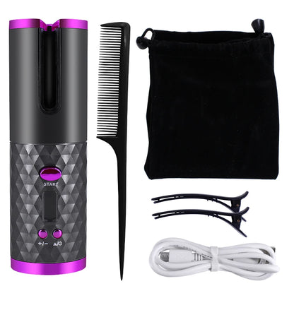 Fer à boucler automatique sans fil | Rechargeable par USB, anti-brûlure, fer à friser sans fil 200°C