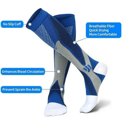 Chaussettes de compression pour hommes | Course à pied, cyclisme, randonnée et soins infirmiers | Soutien pour varices