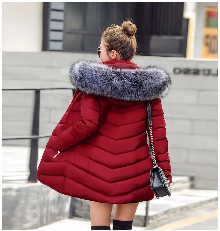 2026 New Arrival Fashion Slim Women Winter Jacket Cotton Padded Warm Thicken Ladies Coat Long Coats Parka Womens Jackets