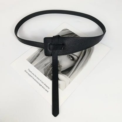 Cintura da donna con nodo – Cintura in morbida ecopelle per cappotti e vestiti