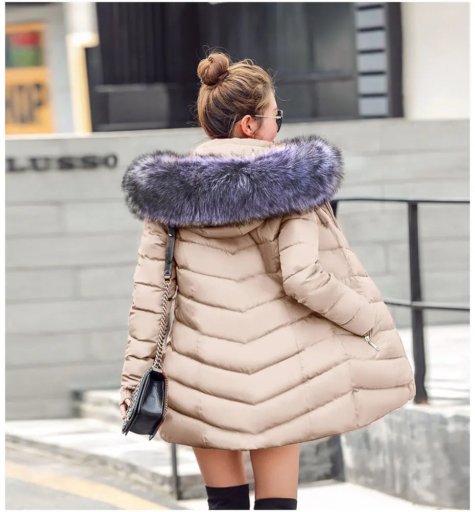 2026 New Arrival Fashion Slim Women Winter Jacket Cotton Padded Warm Thicken Ladies Coat Long Coats Parka Womens Jackets