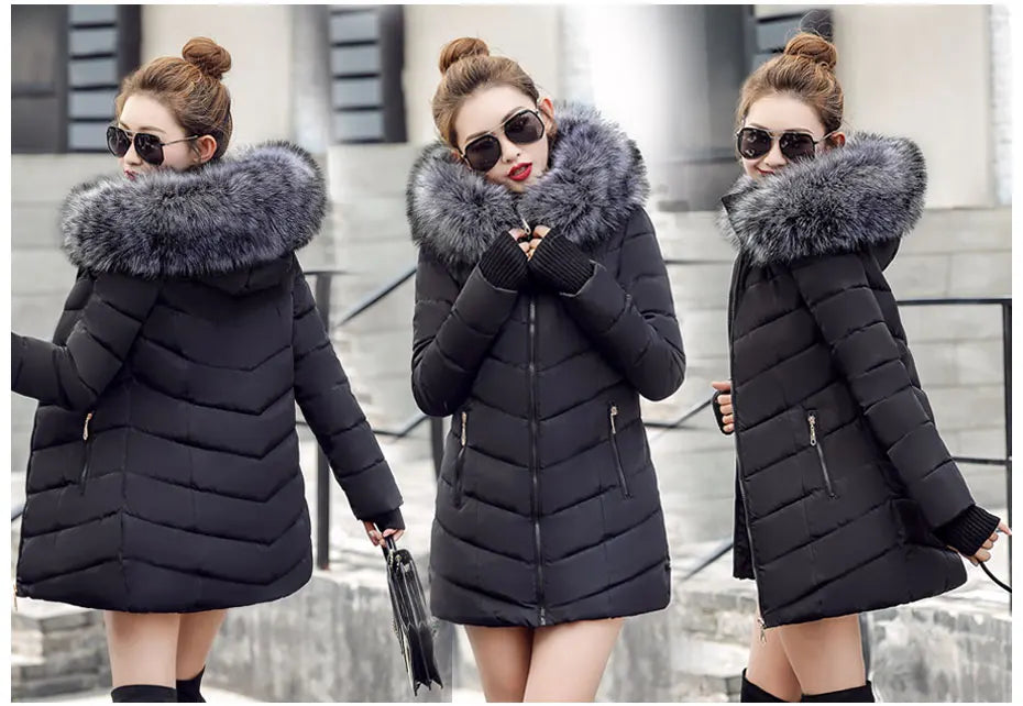 2026 New Arrival Fashion Slim Women Winter Jacket Cotton Padded Warm Thicken Ladies Coat Long Coats Parka Womens Jackets