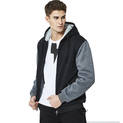 WHWR Giacca con cappuccio e zip mimetica da uomo