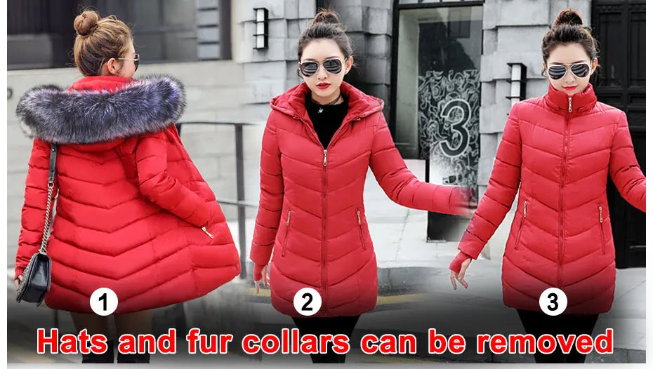 2026 New Arrival Fashion Slim Women Winter Jacket Cotton Padded Warm Thicken Ladies Coat Long Coats Parka Womens Jackets