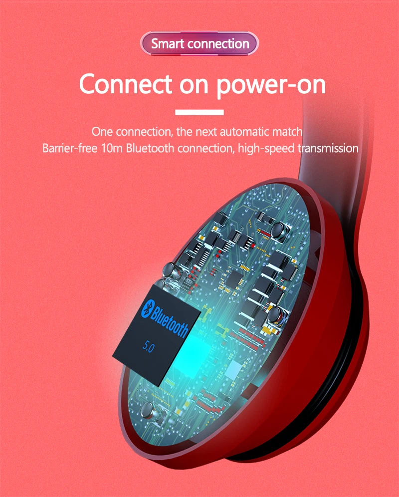 Lenovo HD200 Foldable Bluetooth Headphones – Over-Ear Wireless Headset with Mic