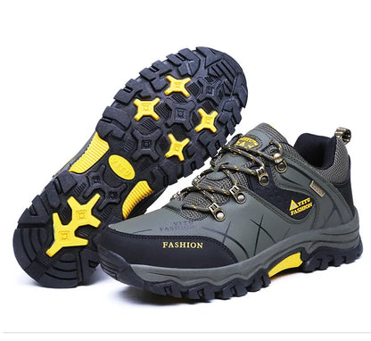 Botas de invierno y nieve impermeables de cuero dividido para hombre