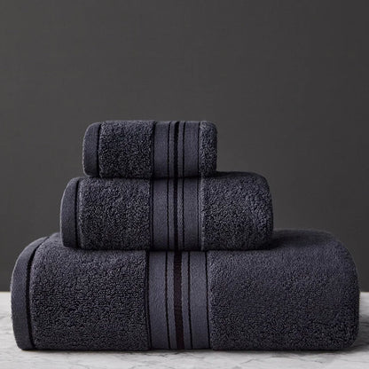 Set di 3 asciugamani in cotone egiziano – Bagno, mani e viso, 1 kg