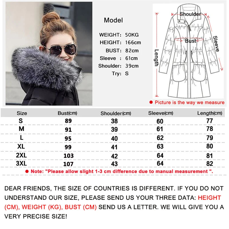 2026 New Arrival Fashion Slim Women Winter Jacket Cotton Padded Warm Thicken Ladies Coat Long Coats Parka Womens Jackets