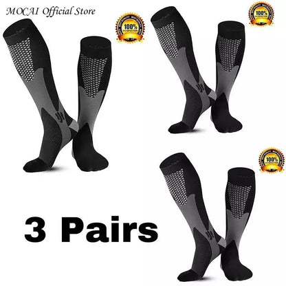 Chaussettes de compression pour hommes | Course à pied, cyclisme, randonnée et soins infirmiers | Soutien pour varices