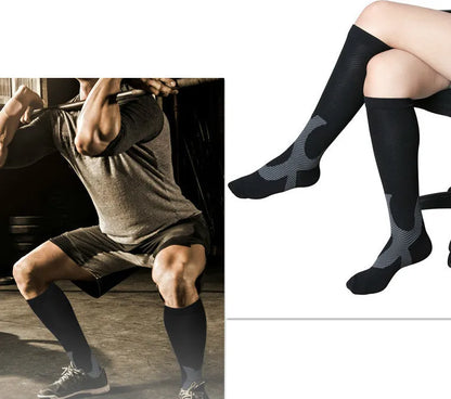Chaussettes de compression pour hommes | Course à pied, cyclisme, randonnée et soins infirmiers | Soutien pour varices
