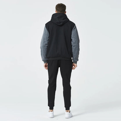 WHWR Giacca con cappuccio e zip mimetica da uomo