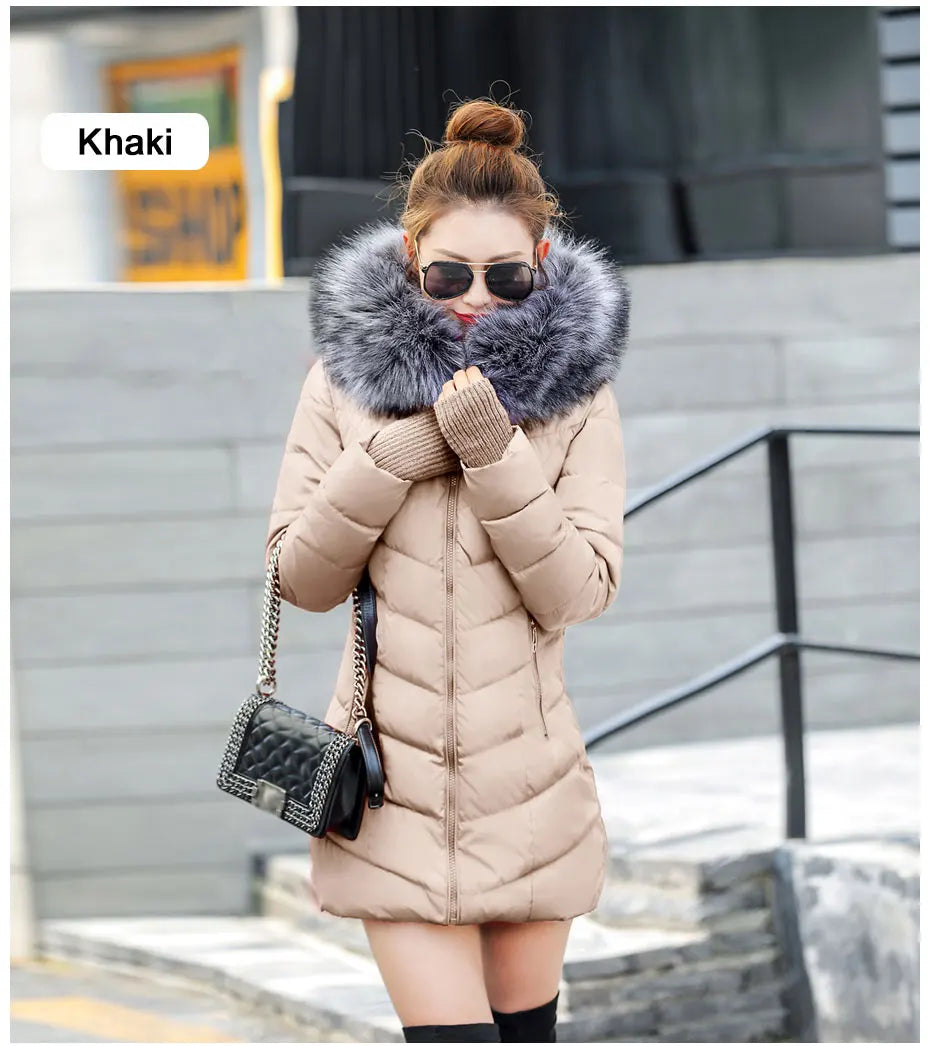 2026 New Arrival Fashion Slim Women Winter Jacket Cotton Padded Warm Thicken Ladies Coat Long Coats Parka Womens Jackets
