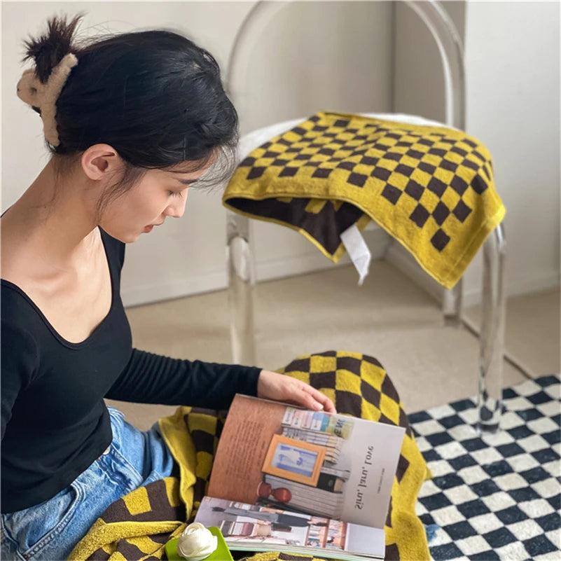 Retro Checkered Towels – Hand, Bath or 2-Pack