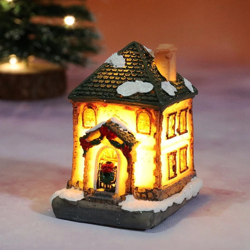 Light-Up Christmas Village House – Battery LED Resin Ornament