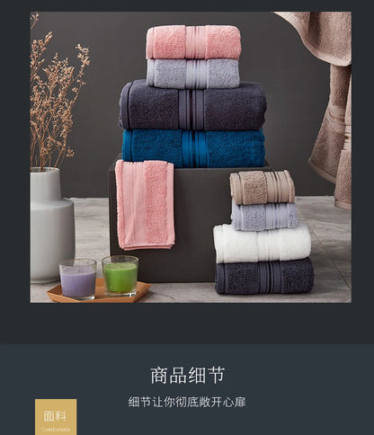 Set di 3 asciugamani in cotone egiziano – Bagno, mani e viso, 1 kg