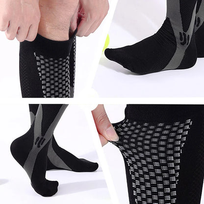 Chaussettes de compression pour hommes | Course à pied, cyclisme, randonnée et soins infirmiers | Soutien pour varices