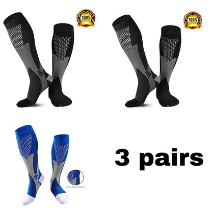 Chaussettes de compression pour hommes | Course à pied, cyclisme, randonnée et soins infirmiers | Soutien pour varices