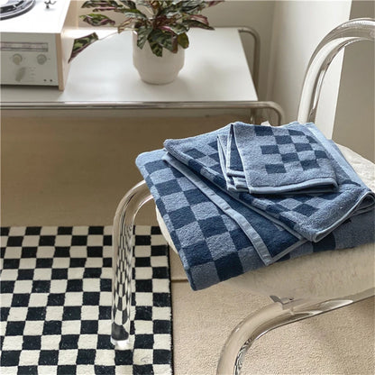 Toallas retro a cuadros – De mano, de baño o paquete de 2