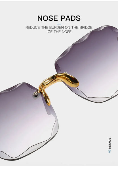 3-Pack Square Rimless Sunglasses | UV400 Summer Shades