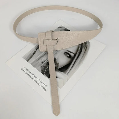 Cintura da donna con nodo – Cintura in morbida ecopelle per cappotti e vestiti
