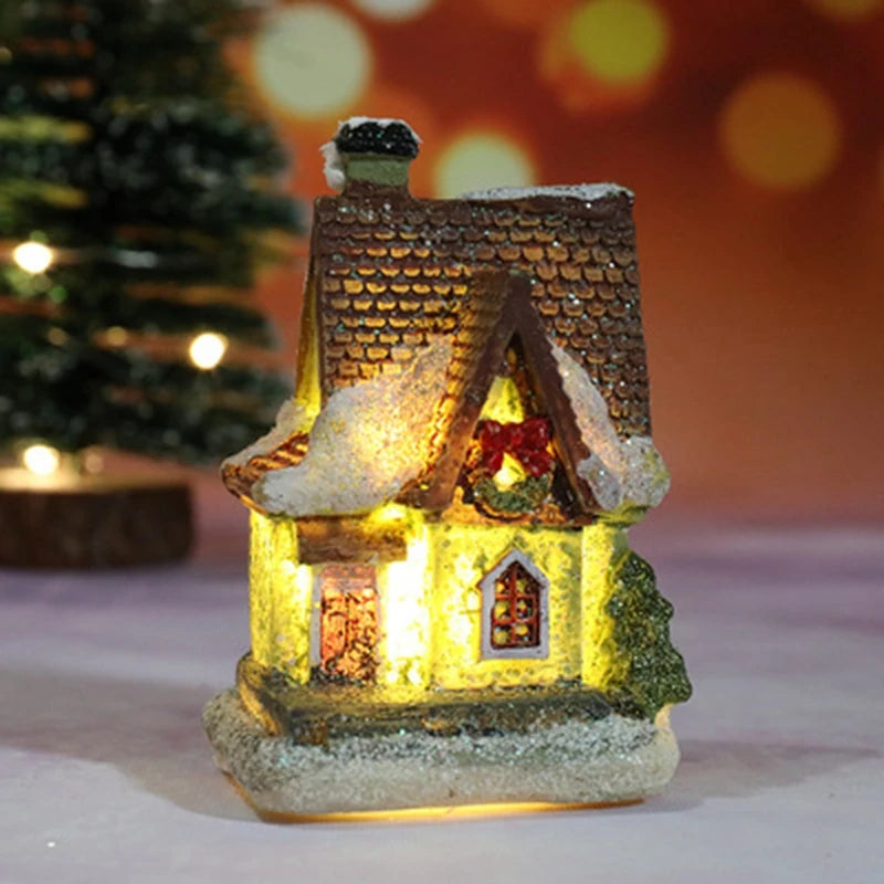 Light-Up Christmas Village House – Battery LED Resin Ornament