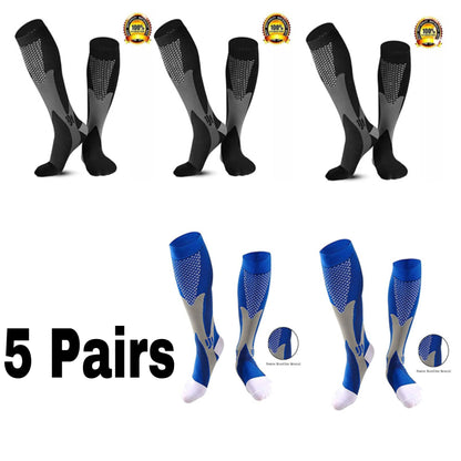 Chaussettes de compression pour hommes | Course à pied, cyclisme, randonnée et soins infirmiers | Soutien pour varices
