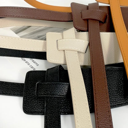 Cintura da donna con nodo – Cintura in morbida ecopelle per cappotti e vestiti