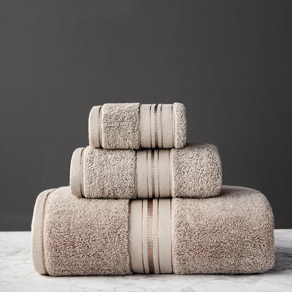 Set di 3 asciugamani in cotone egiziano – Bagno, mani e viso, 1 kg