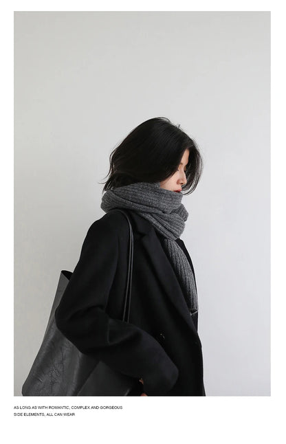 CHIC VEN Damen-Langmantel aus Wollmischung mit einem Knopf
