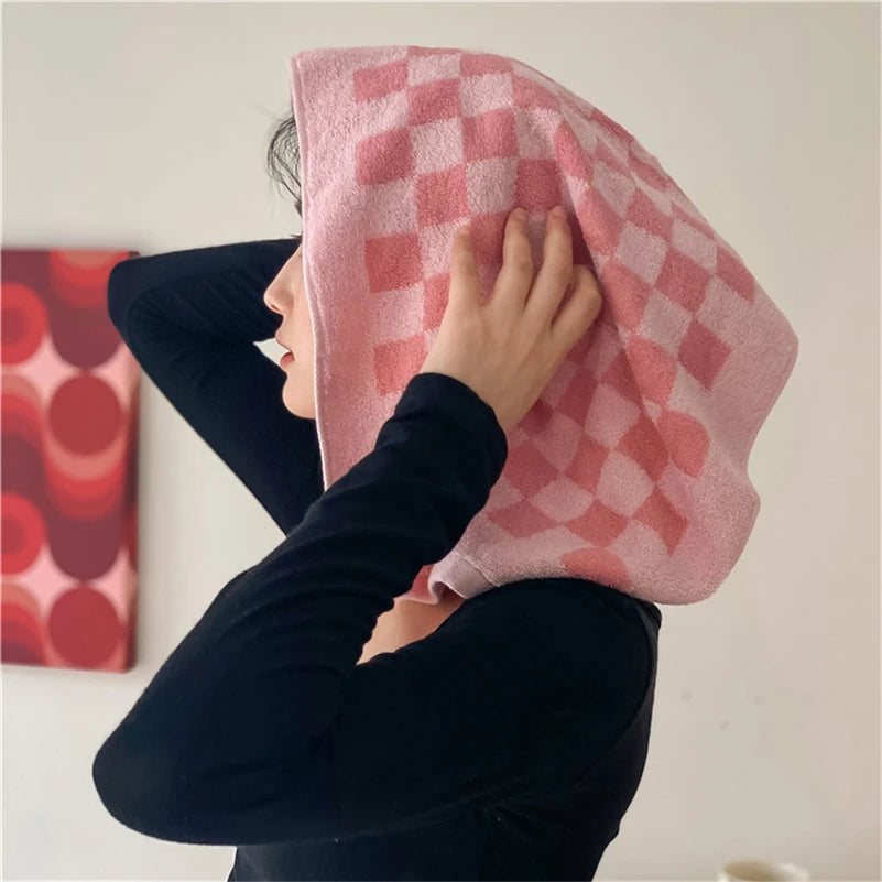 Retro Checkered Towels – Hand, Bath or 2-Pack