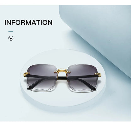 3-Pack Square Rimless Sunglasses | UV400 Summer Shades