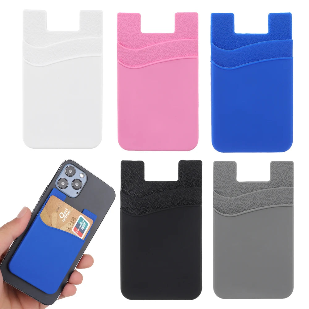 Stick-On Phone Card Holder – Silicone Phone Wallet Pocket