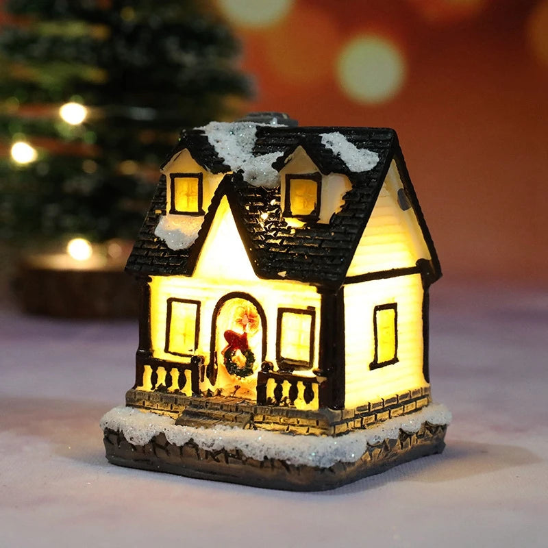 Light-Up Christmas Village House – Battery LED Resin Ornament