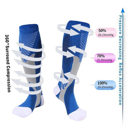 Chaussettes de compression pour hommes | Course à pied, cyclisme, randonnée et soins infirmiers | Soutien pour varices