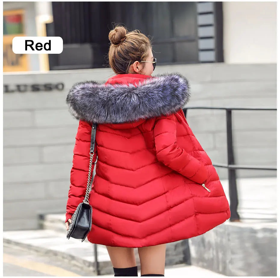 2026 New Arrival Fashion Slim Women Winter Jacket Cotton Padded Warm Thicken Ladies Coat Long Coats Parka Womens Jackets