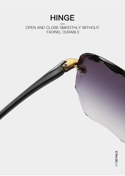 3-Pack Square Rimless Sunglasses | UV400 Summer Shades