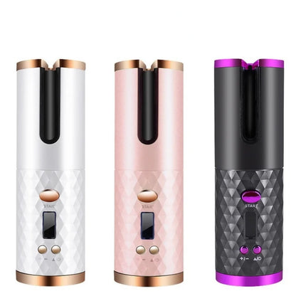 Fer à boucler automatique sans fil | Rechargeable par USB, anti-brûlure, fer à friser sans fil 200°C