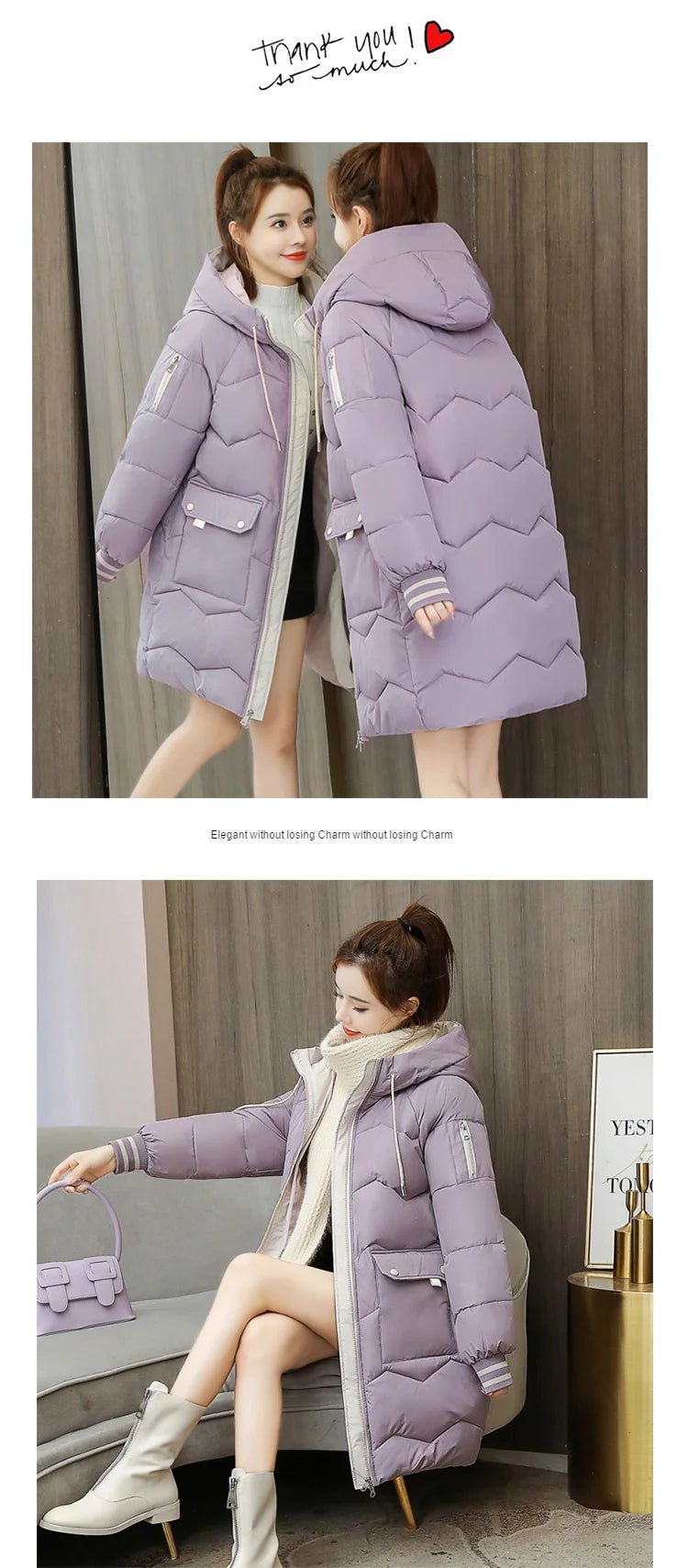 2026 Winter Women Jacket Coats Long Parkas Female Down Cotton Hooded Overcoat Thick Warm Jackets Windproof Casual Student Coat