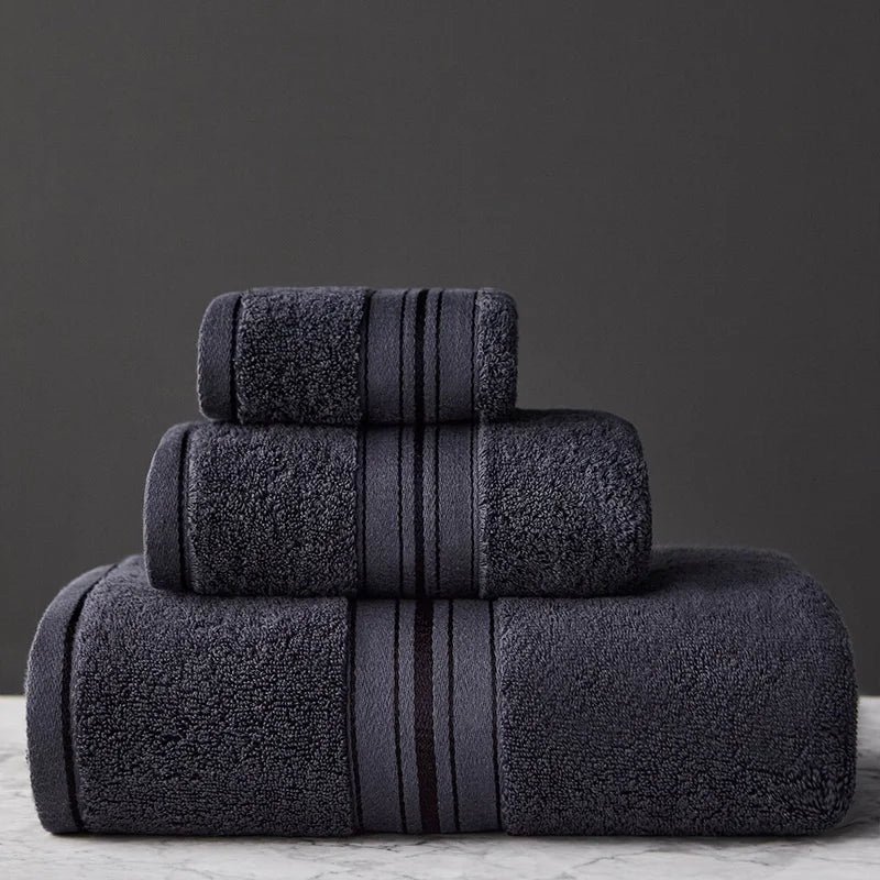 Combed Cotton Towels – Bath Towel, Hand Towel or 3-Piece Set