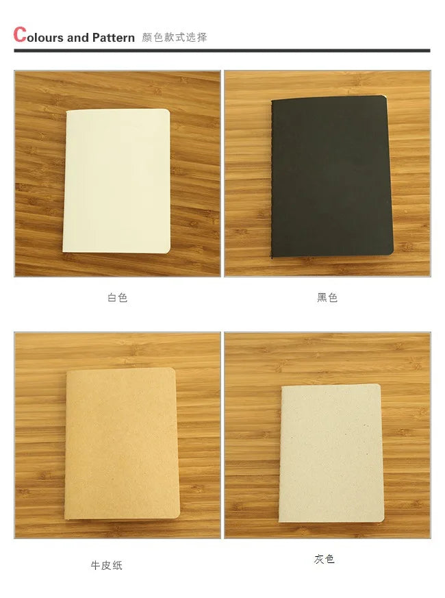 2025 Craft Notebook Office Supplies Diary Book DIY Retro The Kraft Paper Blank Memo Pad Sketch Book Notepad